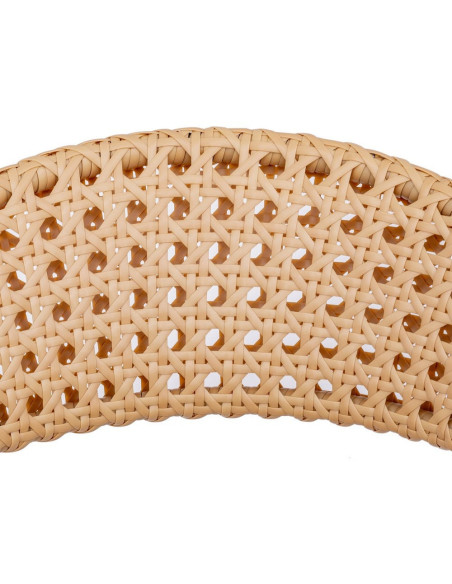 Fauteuil de jardin design Rotin synthétique Naturel Cannage Métal Blanc Niva 