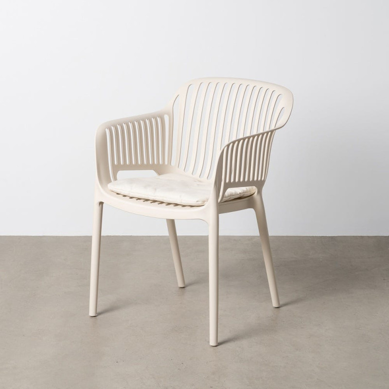 Lot de 4 Chaises de jardin design Polypropylène Beige Solära 