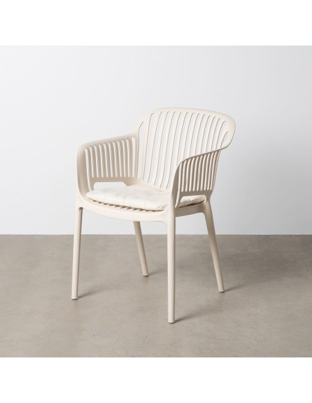 Lot de 4 Chaises de jardin design Polypropylène Beige Solära 