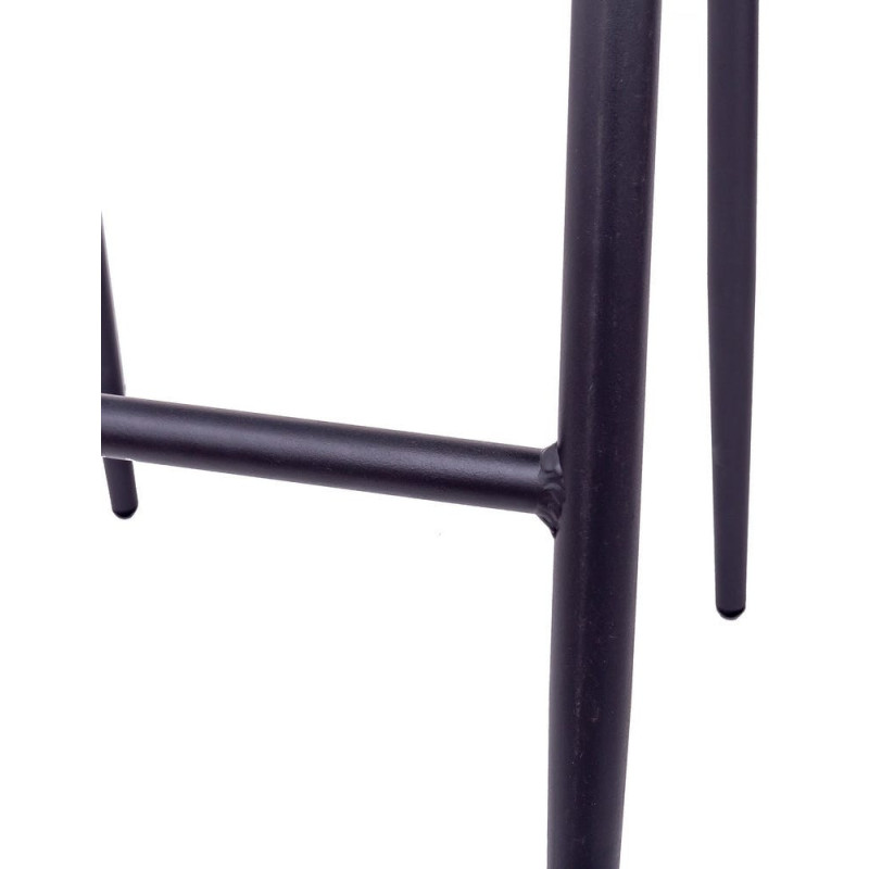 Tabouret de bar extérieur design Rotin synthétique Naturel Cannage Métal Noir graphite Niva 