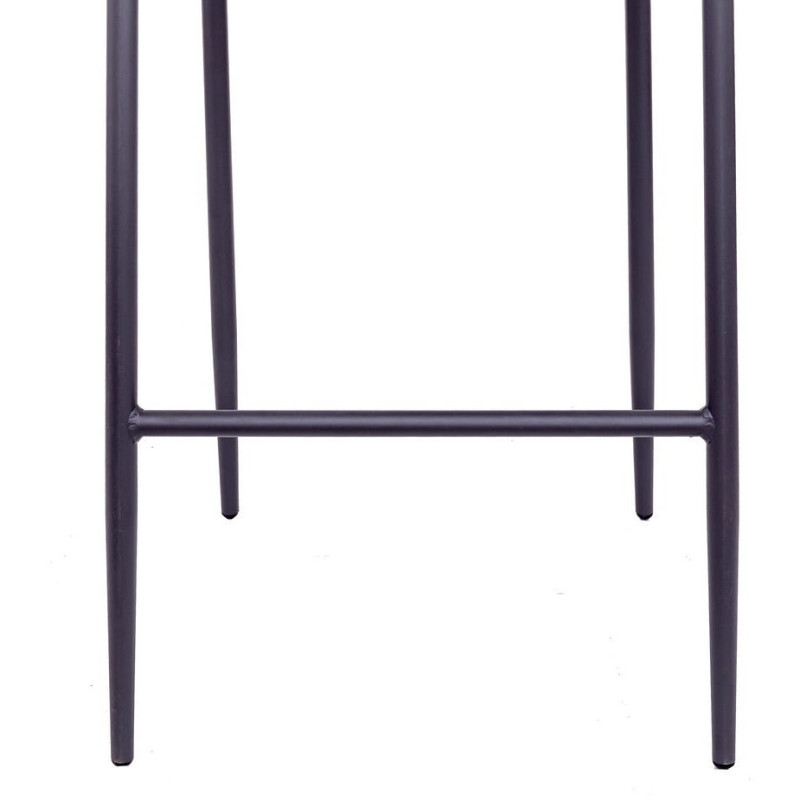 Tabouret de bar extérieur design Rotin synthétique Naturel Cannage Métal Noir graphite Niva 