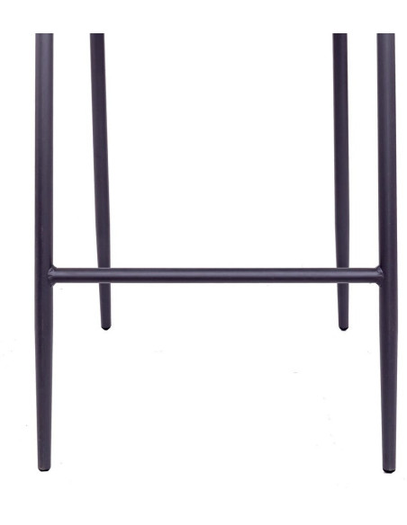 Tabouret de bar extérieur design Rotin synthétique Naturel Cannage Métal Noir graphite Niva 