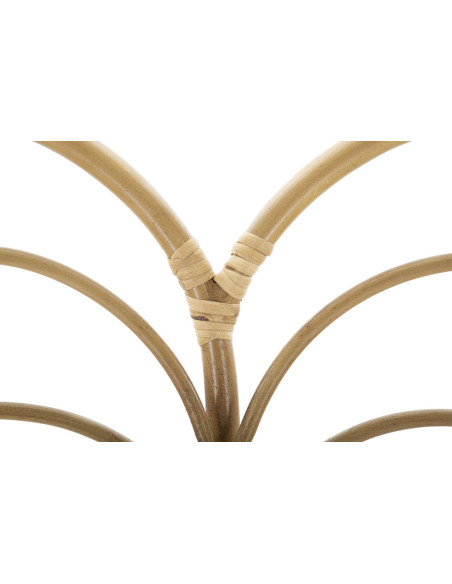 Grande Décoration murale bohème chic Rotin Naturel Métal Panama 160 cm 