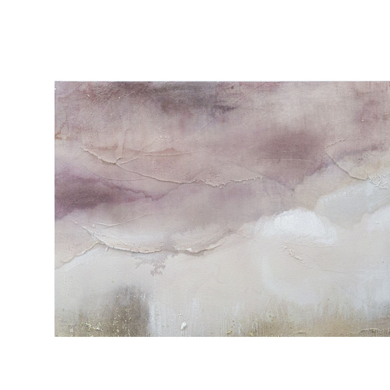 Toile murale peinte motif paysage abstrait Bois de pin Rose Beige Doré Moutain 60x80 