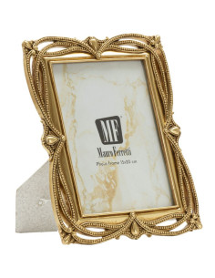 Cadre photo design chic Perles pour photo 15x20 Résine Doré Line 