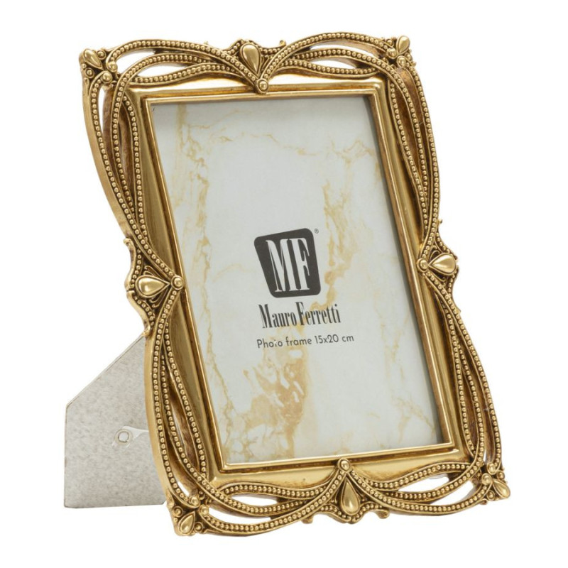 Cadre photo design chic Perles pour photo 15x20 Résine Doré Line 