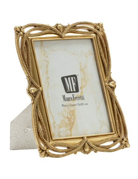 Cadre photo design chic Perles pour photo 15x20 Résine Doré Line 