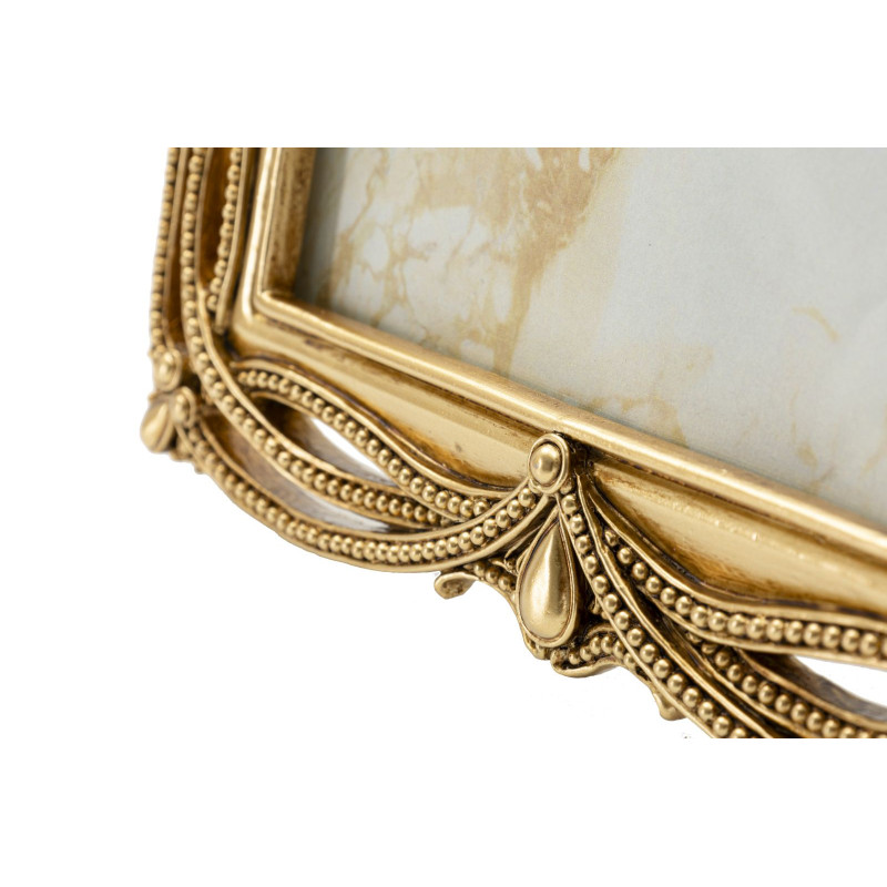 Cadre photo design chic Perles pour photo 15x20 Résine Doré Line 