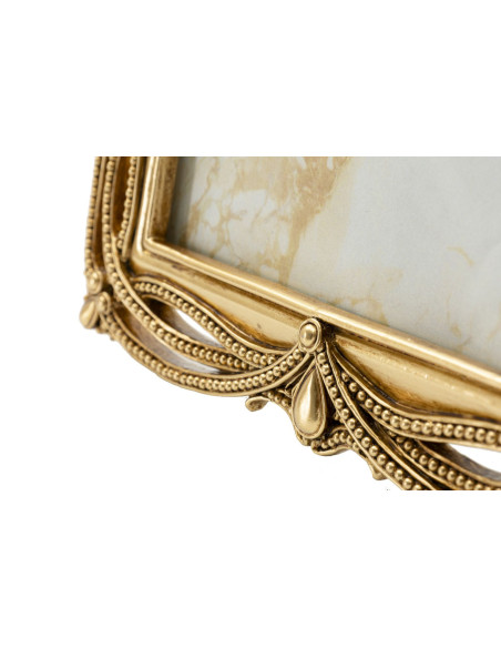 Cadre photo design chic Perles pour photo 15x20 Résine Doré Line 