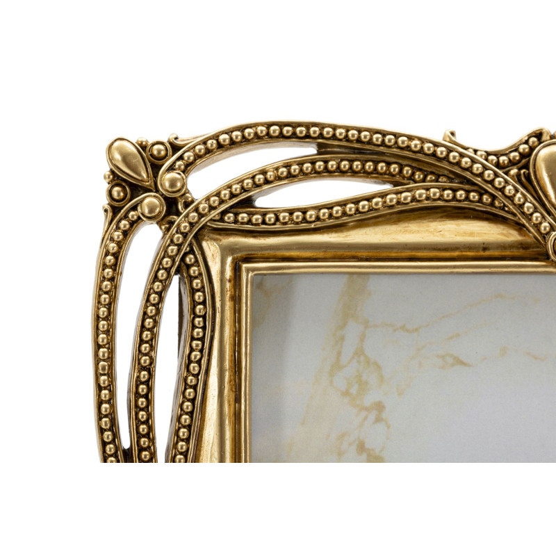 Cadre photo design chic Perles pour photo 15x20 Résine Doré Line 