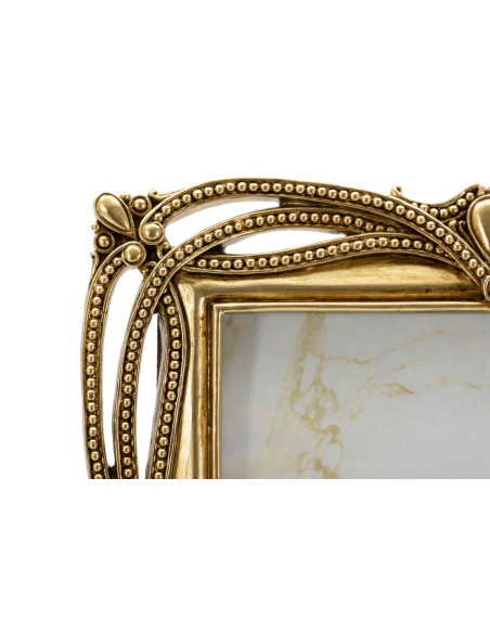 Cadre photo design chic Perles pour photo 15x20 Résine Doré Line 