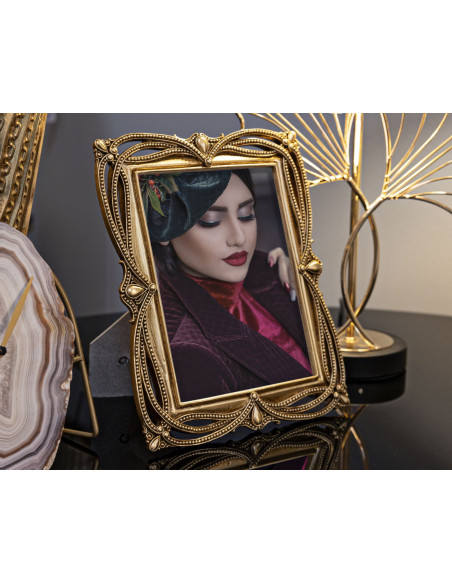 Cadre photo design chic Perles pour photo 15x20 Résine Doré Line 