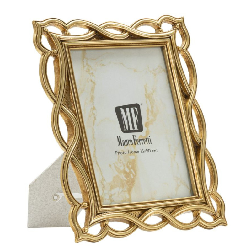 Cadre photo design chic Vagues pour photo 15x20 Résine Doré Wave 