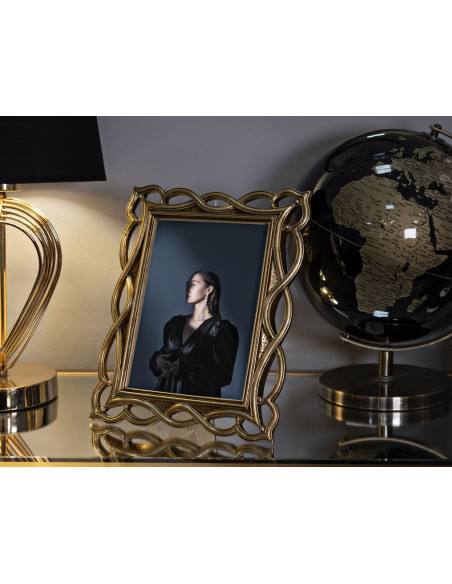 Cadre photo design chic Vagues pour photo 15x20 Résine Doré Wave 