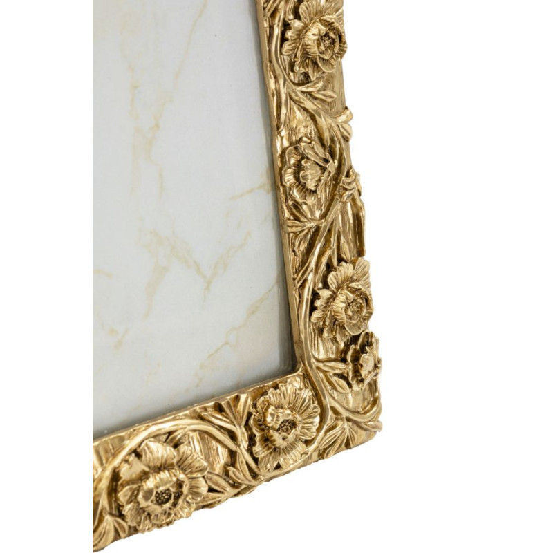 Grand Cadre photo design chic Fleurs pour photo 20x25 Résine Doré Poppy 