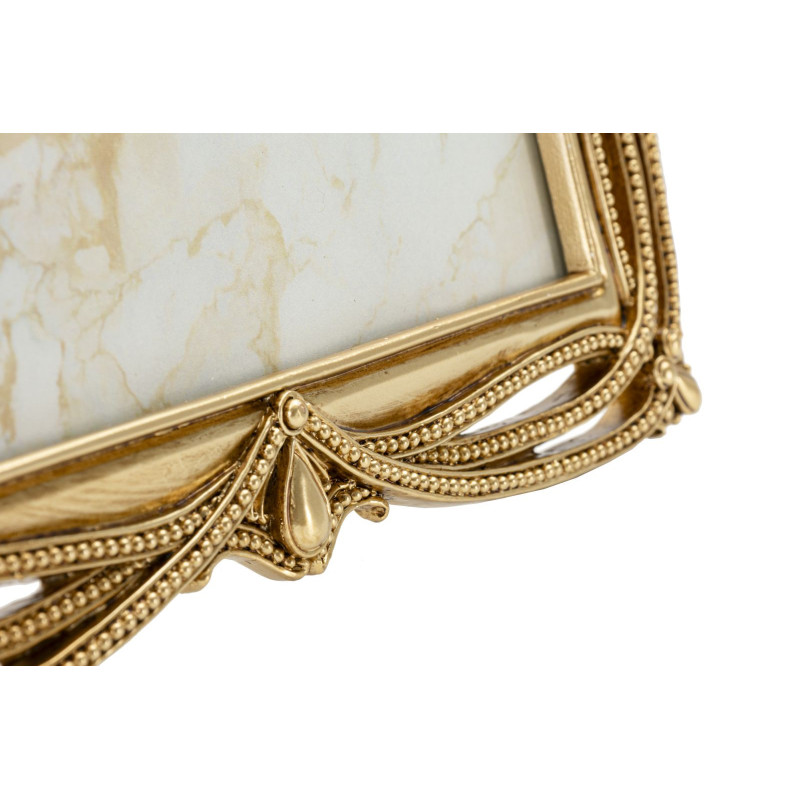 Grand Cadre photo design chic Perles pour photo 20x25 Résine Doré Line 