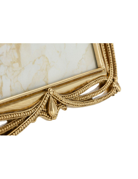 Grand Cadre photo design chic Perles pour photo 20x25 Résine Doré Line 