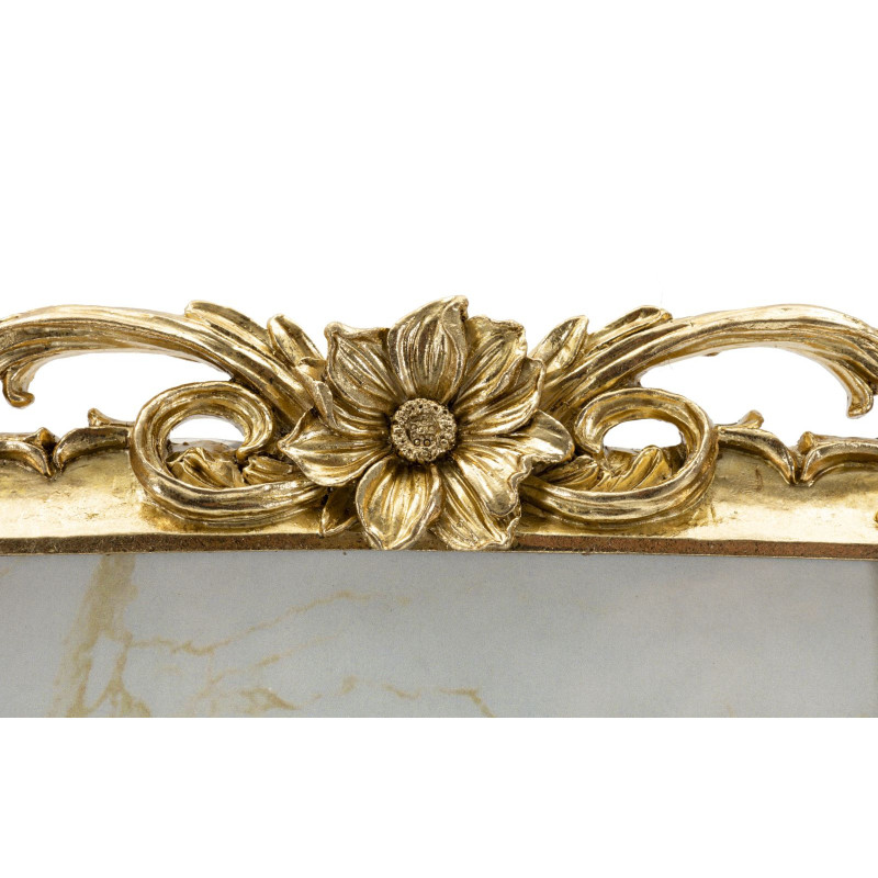 Cadre photo design chic Fleurs pour photo 15x20 Résine Doré Classic 