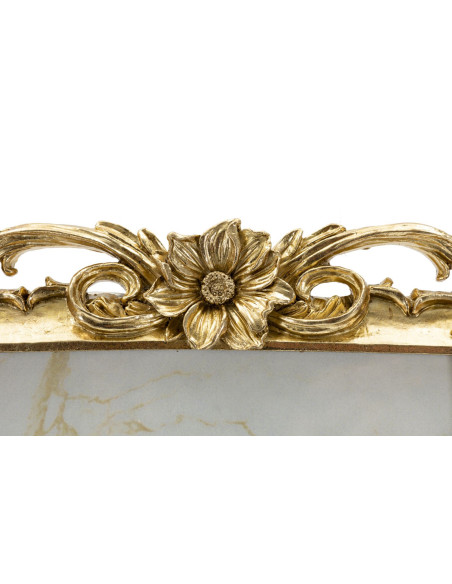 Cadre photo design chic Fleurs pour photo 15x20 Résine Doré Classic 