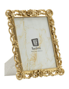 Grand Cadre photo design chic Fleurs pour photo 20x25 Résine Doré Classic 