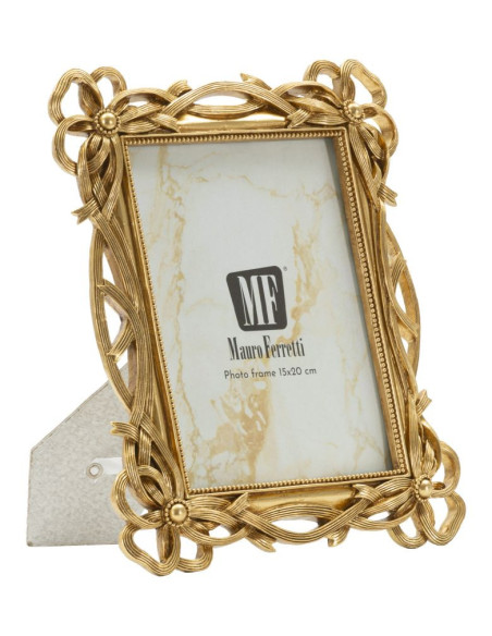 Cadre photo design chic Noeuds pour photo 15x20 Résine Doré Knot 