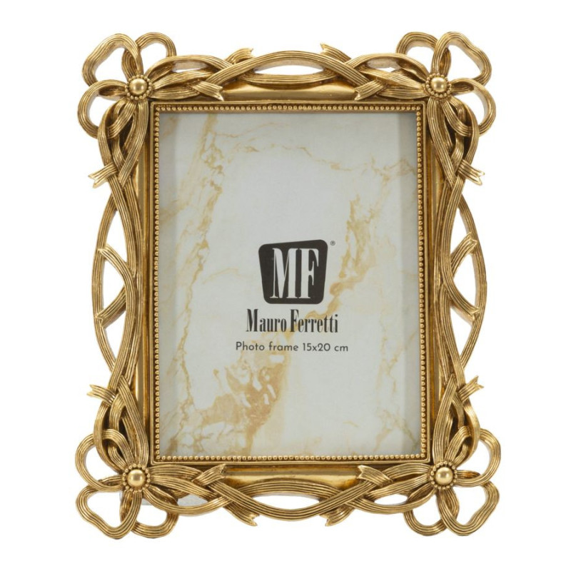 Cadre photo design chic Noeuds pour photo 15x20 Résine Doré Knot 