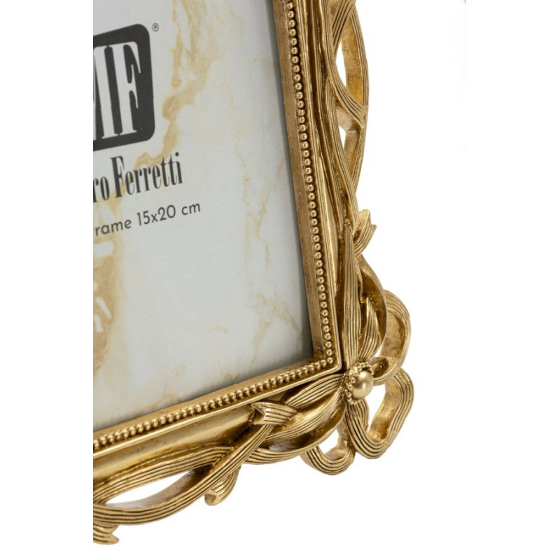 Cadre photo design chic Noeuds pour photo 15x20 Résine Doré Knot 