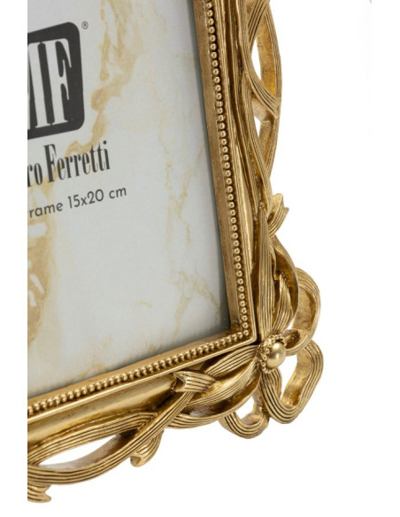 Cadre photo design chic Noeuds pour photo 15x20 Résine Doré Knot 