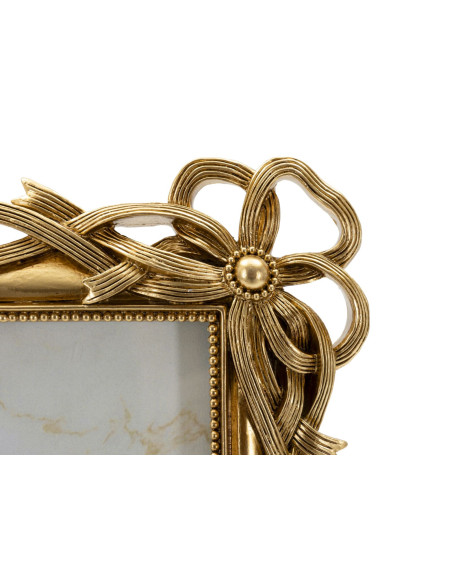 Cadre photo design chic Noeuds pour photo 15x20 Résine Doré Knot 