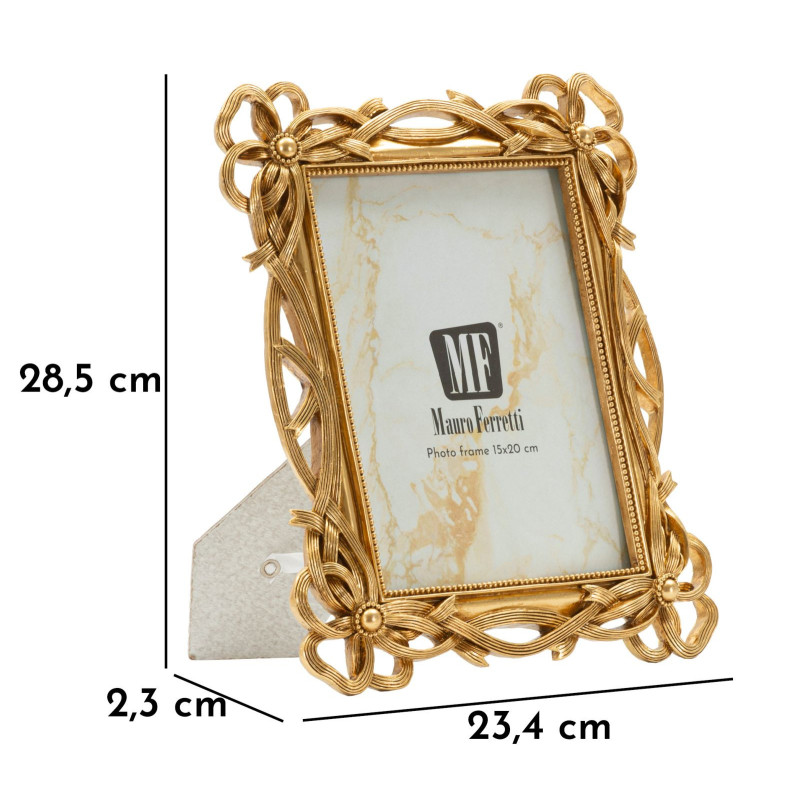 Cadre photo design chic Noeuds pour photo 15x20 Résine Doré Knot 