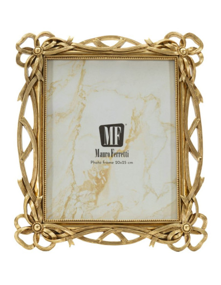 Grand Cadre photo design chic Noeuds pour photo 20x25 Résine Doré Knot 
