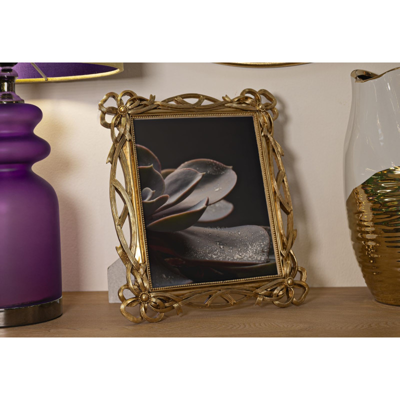 Grand Cadre photo design chic Noeuds pour photo 20x25 Résine Doré Knot 