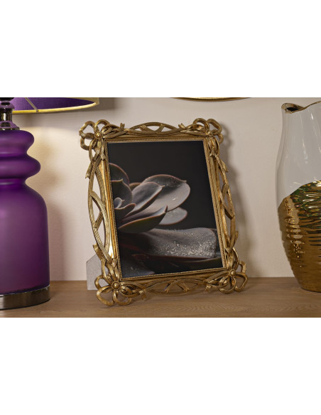 Grand Cadre photo design chic Noeuds pour photo 20x25 Résine Doré Knot 
