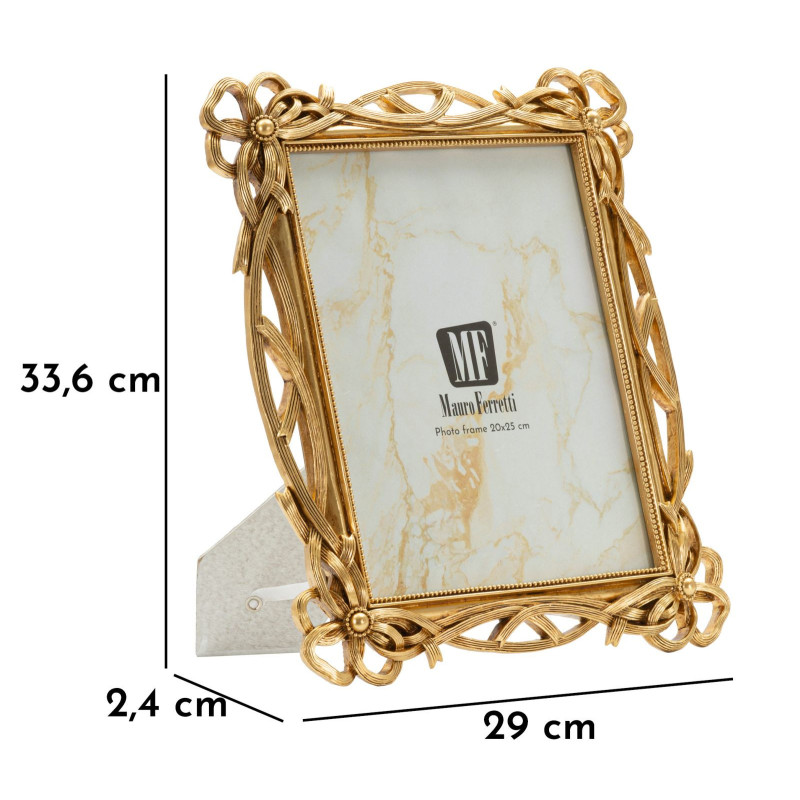 Grand Cadre photo design chic Noeuds pour photo 20x25 Résine Doré Knot 