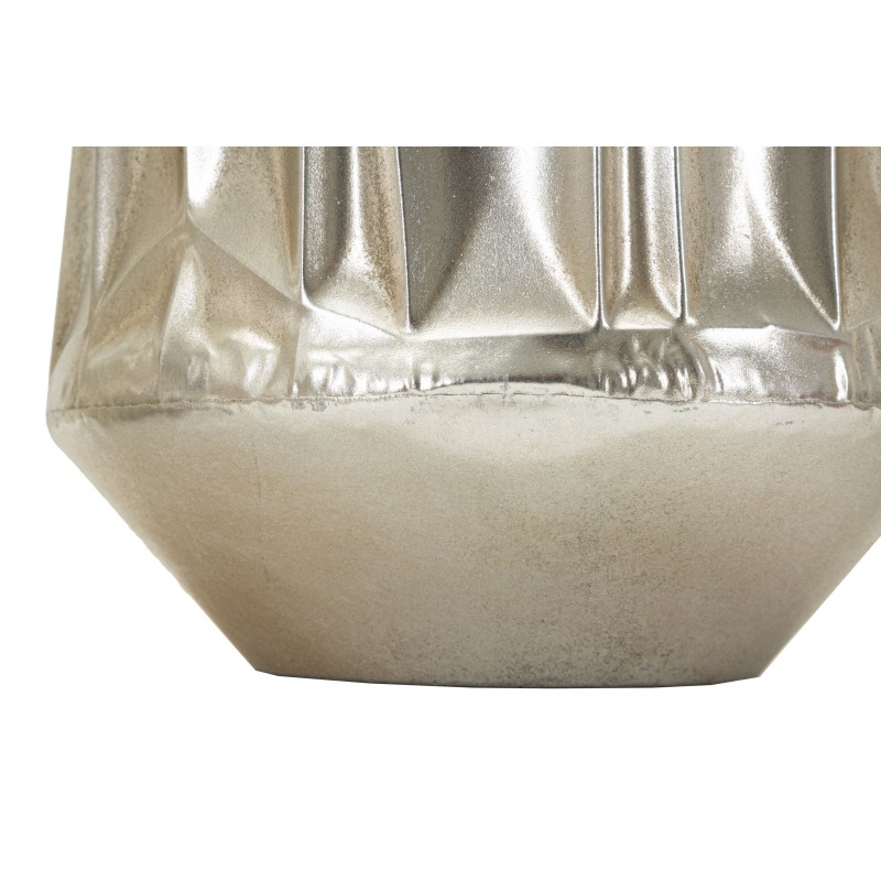 Lot de 3 Cache-pots design chic Métal Argenté Silver 