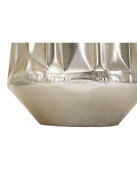 Lot de 3 Cache-pots design chic Métal Argenté Silver 