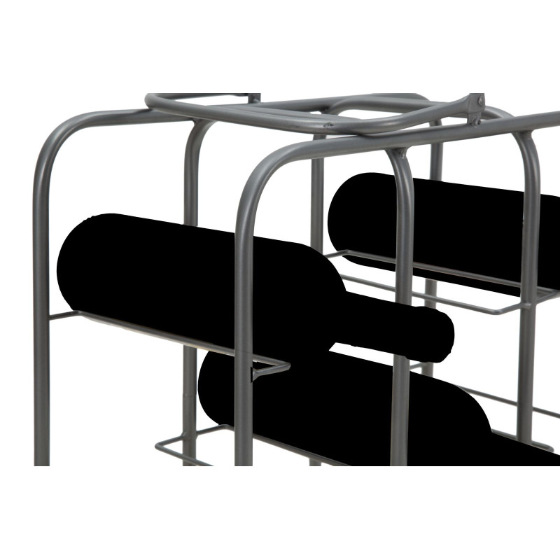 Porte-bouteilles design industriel 9 bouteilles Métal Gris Quadrato 