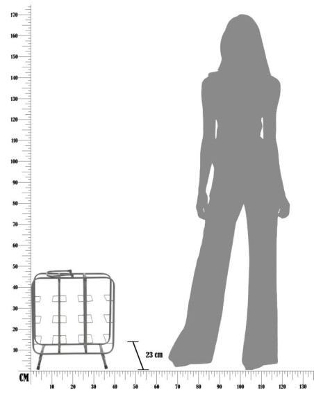 Porte-bouteilles design industriel 9 bouteilles Métal Gris Quadrato 