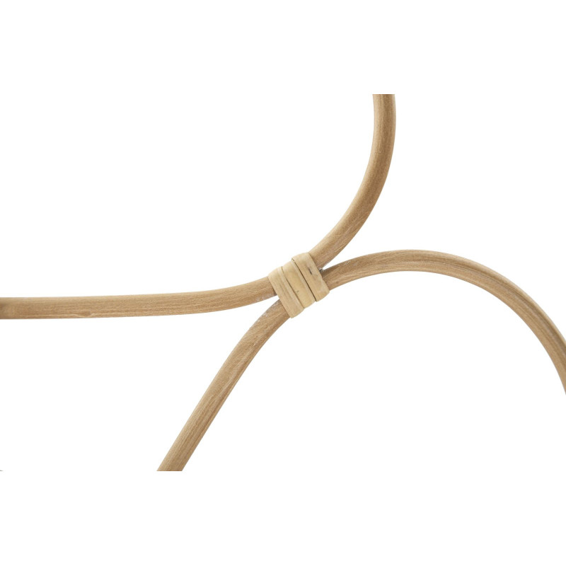 Miroir mural design bohème chic Soleil 65x65 Rotin Naturel Métal Almeria 