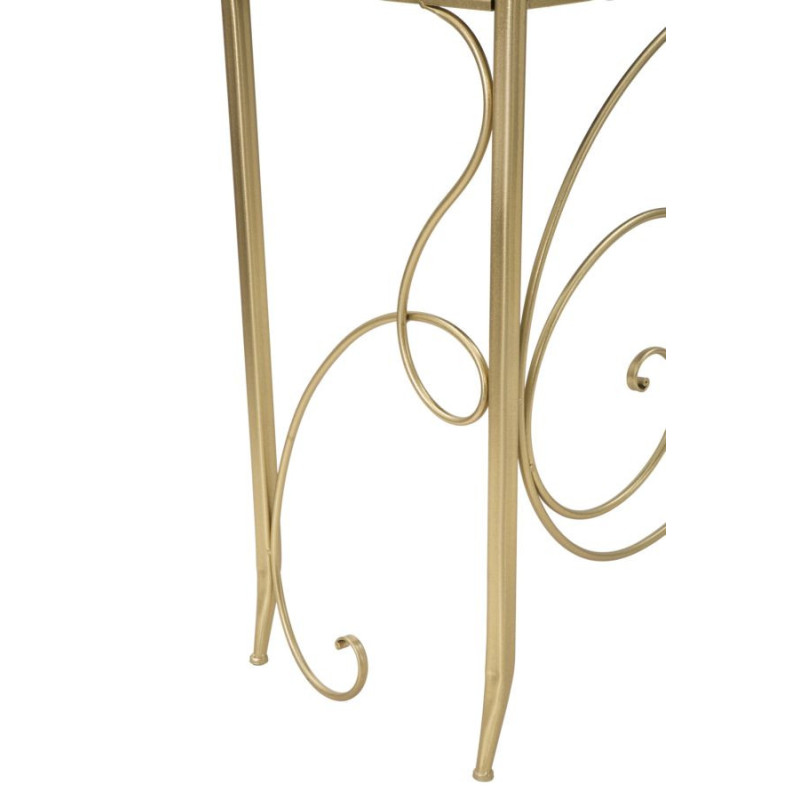 Console design art déco Rectangulaire Miroir Métal Doré Bois MDF Art 140 cm 