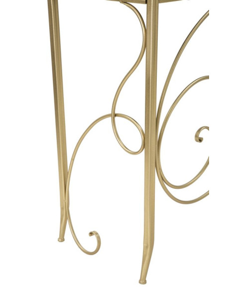 Console design art déco Rectangulaire Miroir Métal Doré Bois MDF Art 140 cm 