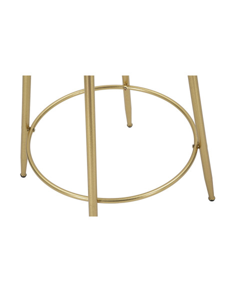 Table de bar haute design chic Ronde 2 personnes Miroir Métal Doré Bois MDF Circle 