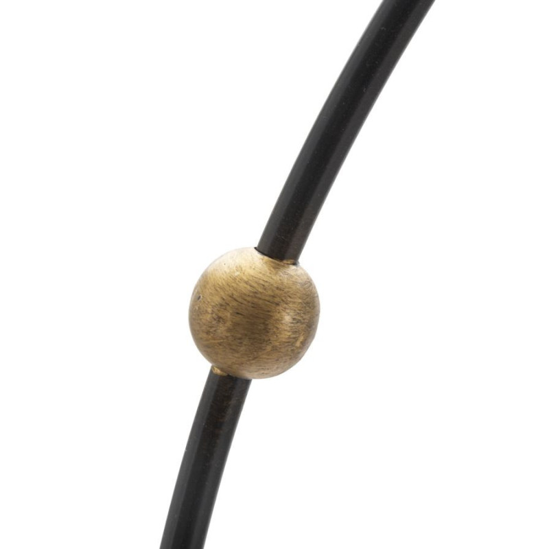 Grande Horloge murale design art déco Ronde Métal Noir Doré Pearl 61 cm 