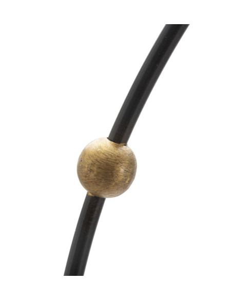 Grande Horloge murale design art déco Ronde Métal Noir Doré Pearl 61 cm 