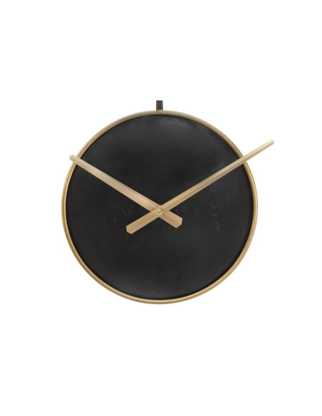 Grande Horloge murale design art déco Ronde Métal Noir Doré Pearl 61 cm 