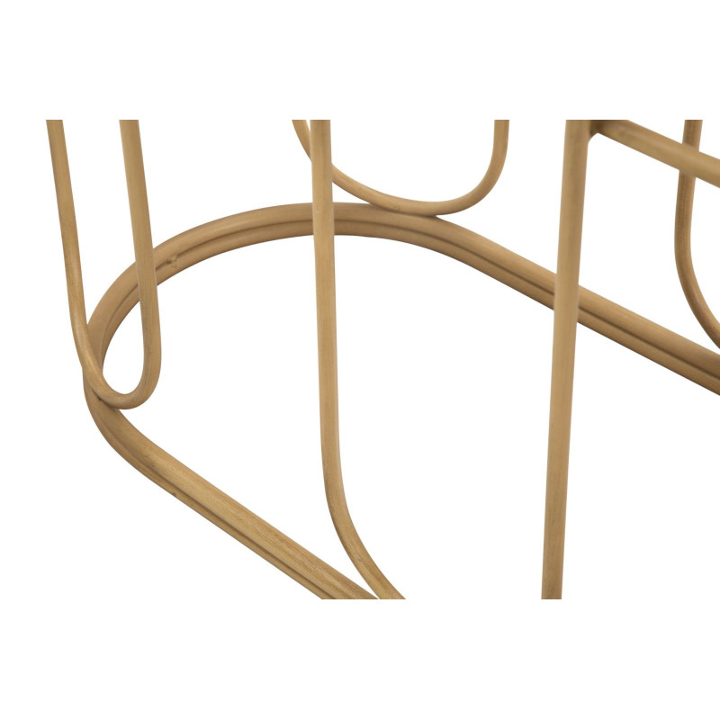 Console bohème chic Ovale Rotin Naturel Tressé Métal Samui 110 cm 