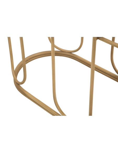 Console bohème chic Ovale Rotin Naturel Tressé Métal Samui 110 cm 