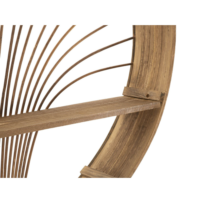 Étagère murale bohème chic 2 niveaux Rotin Naturel Fuji 60 cm 