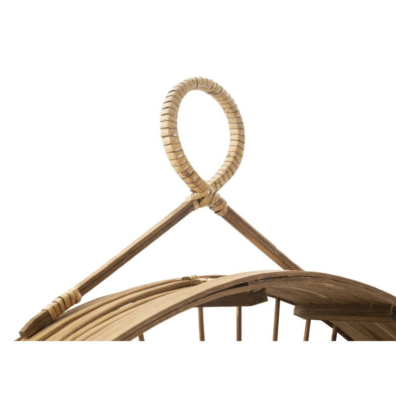 Étagère murale bohème chic 2 niveaux Rotin Naturel Fuji 60 cm 