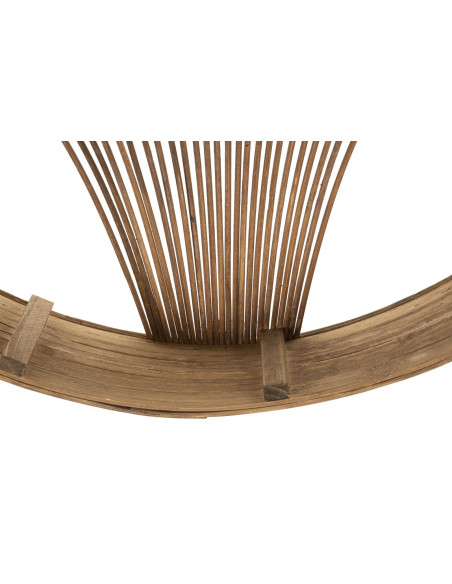 Étagère murale bohème chic 2 niveaux Rotin Naturel Fuji 60 cm 